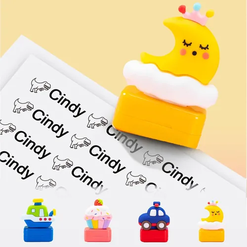 Miniatura 12 de jifu Sello personal con nombre personalizado para ropa de niños, sellos de firma para firmar nombre (120 calcomanías, 1 unidad)