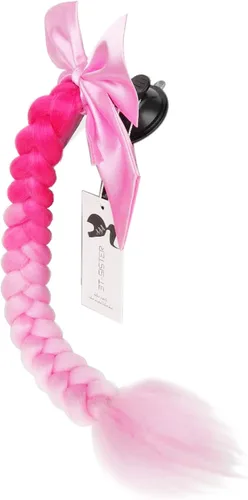 Miniatura 9 de Casco de coletas degradadas con rampa de trenzas para cola de caballo con ventosa con lazo o rosa para moto, 1 unidad de 24 pulgadas, muchos