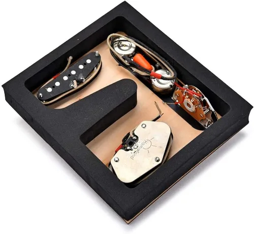 Miniatura 4 de Placa de puente de silla de montar de guitarra cargada Alnico V, placa de control de guitarra eléctrica con interruptor de 3 vías, juego de pastilla