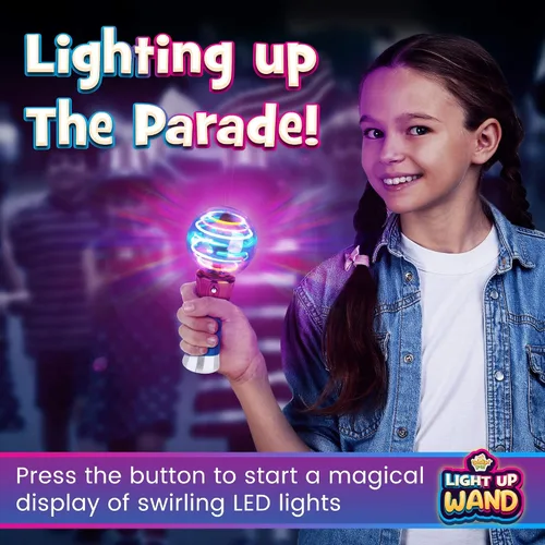 Miniatura 5 de IPIDIPI TOYS Varita Mágica Giratoria con Luz LED para Niños, Pack de 2, Varita Sensorial con Globo LED - Juguetes Iluminados para Relleno