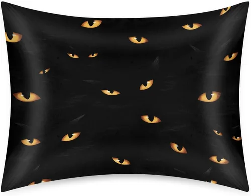 Miniatura 87 de Funda de almohada de satén de unicornio rosa lindo para cabello y piel, tamaño estándar, funda de almohada de seda suave de satén refrescante