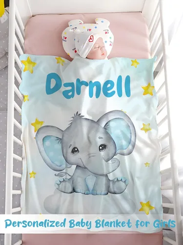 Miniatura 2 de Manta de bebé personalizada para niñas, manta de bebé personalizada con nombre, súper suave, mantas personalizadas con nombre para niños, mantas