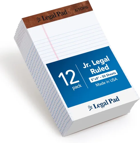 Miniatura 8 de Tops 7573 - Bloc de escritura legal perforado para uso diario, 8.5 x 14 pulgadas, blanco, 12 unidades (paquete de 1)