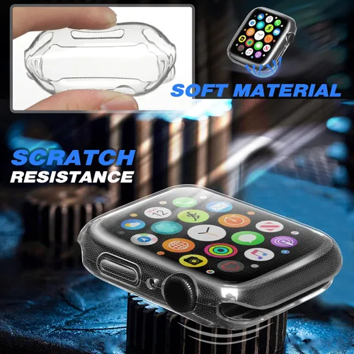 Miniatura 3 de ORIbox Funda ultradelgada compatible con Apple Watch Series 6, Apple Watch Series 5, Apple Watch Series 4, Apple Watch SE, TPU HD F3000001