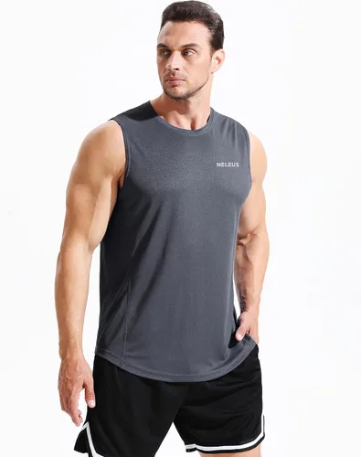 Miniatura 5 de NELEUS Camiseta sin mangas Dry Fit para hombre