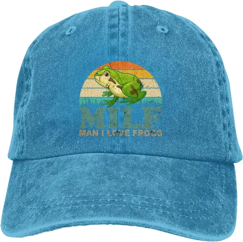 Miniatura 30 de Sombrero de ranas Hombre I Love Frogs Sombrero Hombres Gorra de béisbol Gorras ajustables