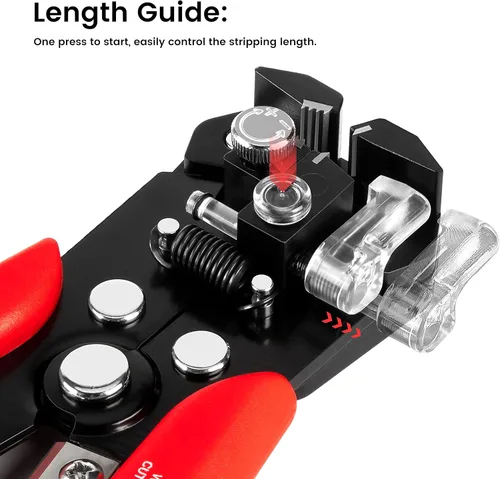 Miniatura 4 de KAIWEETS Pelacables Autoajustable - Herramienta de Pelado de Alambre Automática 3 en 1 de Servicio Pesado Cortador de Alambre 10-24 AWG para Corte