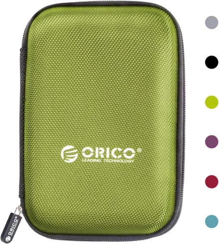 ORICO Estuche para disco duro de 2.5 pulgadas, bolsa de transporte de almacenamiento de unidad externa, impermeable, a prueba de golpes, con tamaño