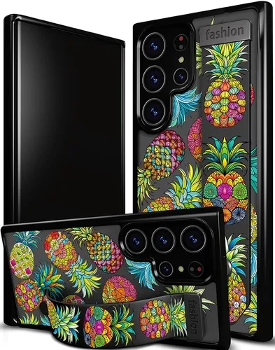 Miniatura 20 de Compatible para Samsung Galaxy S23 Funda Bonita con Correa Soporte Dedo Kickstand, Fundas de Silicona Geniales de Diseñador Funda Cover - Mariposa