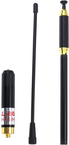 AL-800 SMA-Antena de conector hembra Antena súper telescópica de alta ganancia VHF/UHF 144/430MHz para Kenwood TYT HYT Wouxun BAOFENG UV-5R UV-82 etc