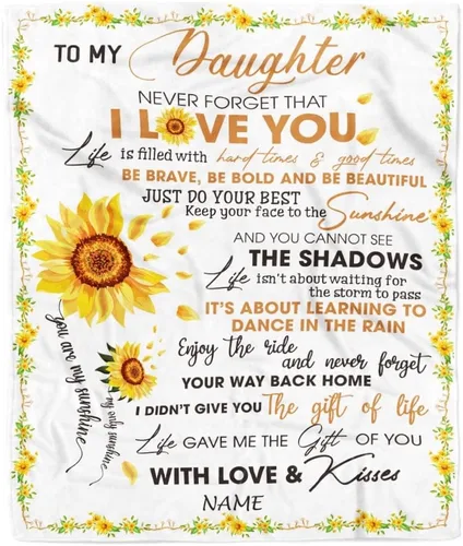 Miniatura 41 de Manta personalizada con texto en inglés «To My Daughter from Mom Dad Give You A Big Love Hug Butterfly Daughter Birthday»