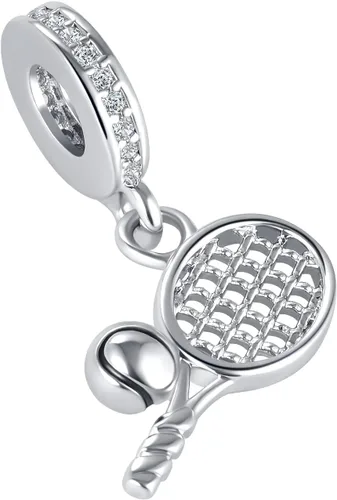 Miniatura 2 de YSAHan Abalorio deportivo con diseño de tenis y béisbol, para pulsera Pandora