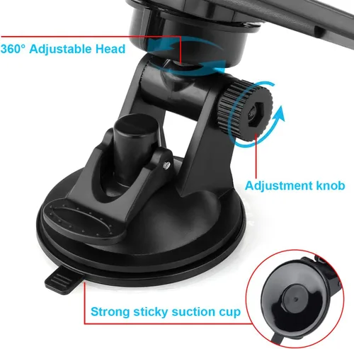 Miniatura 4 de Espejo retrovisor de coche de 9.8 pulgadas con ventosa, espejo retrovisor interior de auto ajustable antirreflejos, espejo interior de vehículo HD