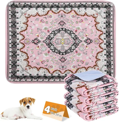 Miniatura 27 de KOOLTAIL Almohadillas lavables para orina de perros, paquete de 2 almohadillas de entrenamiento súper absorbentes reutilizables impermeables
