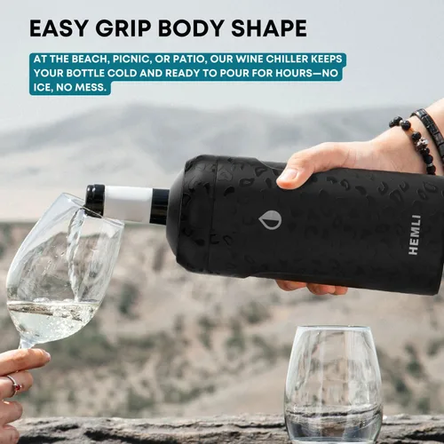 Miniatura 6 de Funda Aislante Refrigeradora para Botellas de Vino, Mantiene el Vino y el Champán Fríos durante 12 Horas, Enfriador de Botellas de Vino Aislado al