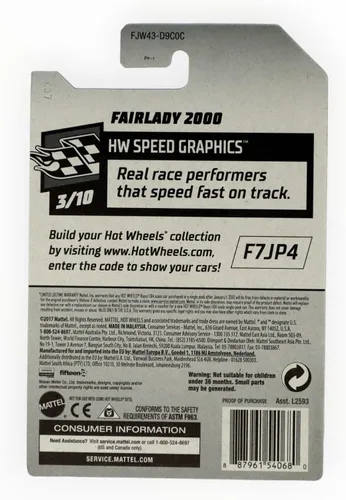 Miniatura 2 de Hot Wheels 2018 50 aniversario HW Speed Graphics Datsun Fairlady 2000 55/365, azul claro
