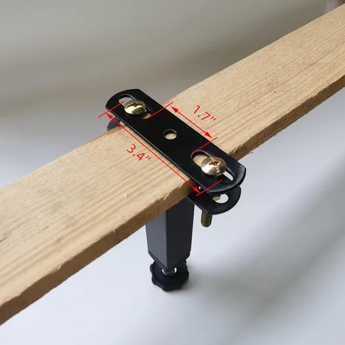Miniatura 5 de 4 patas de soporte central de altura ajustable para marco de cama, marco de cama de acero o patas de soporte de listones centrales de madera, patas