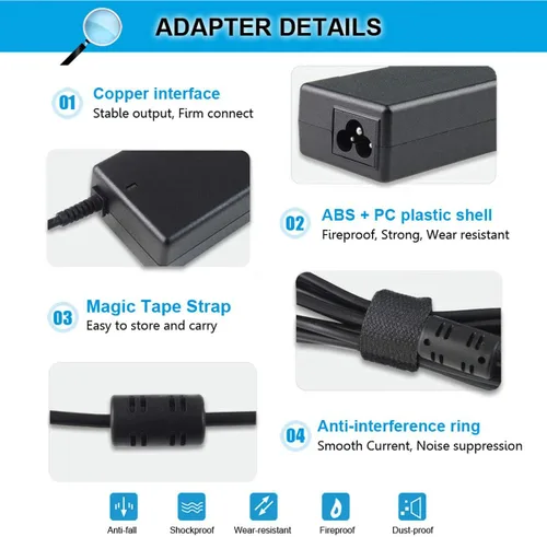 Miniatura 4 de Cargador adaptador de CA de 19.5V 3.34A 65W compatible con Dell inspiron 15R N5010 N5110 N7010 N4010 5521 5537 15 3520 3521 3531 3537 14 3421 5421 1