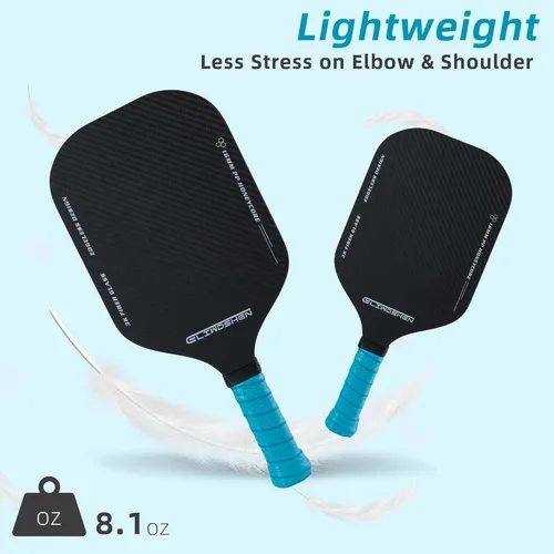Miniatura 3 de Pickleball paddles set of 2 Rackets are made to USAPA standards 3k fibreglass textured surface rimless design 16 mm polypropylene honeycomb