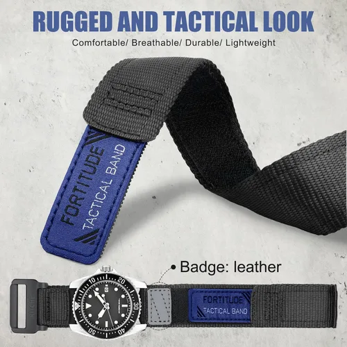 Miniatura 2 de Ritche Correa de reloj deportiva de nailon para hombres y mujeres, correa de repuesto de liberación rápida de 0.787 pulgadas y 0.866 pulgadas