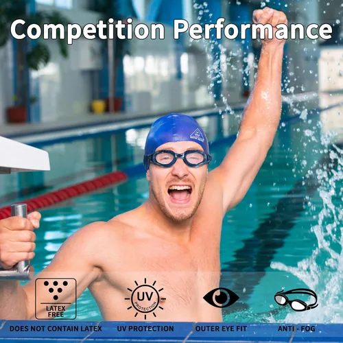 Miniatura 2 de Water Gear Gafas de natación antivaho Elite Transparente/Azul