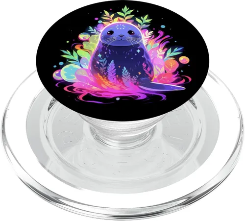 Miniatura 7 de PopSockets PopGrip intercambiables con sello de león marino marino