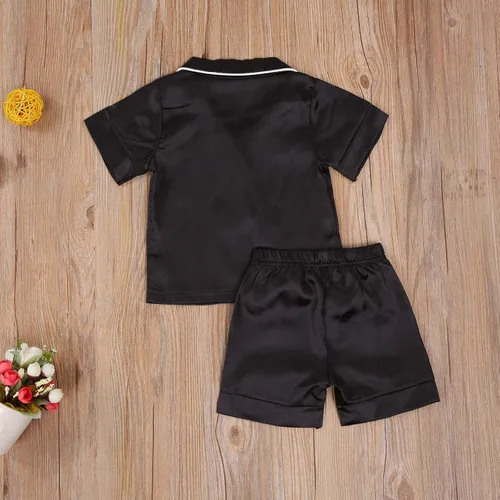 Miniatura 137 de Conjunto de pijama de manga larga con botones para niña pequeña, conjunto de ropa de dormir