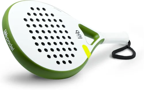 Miniatura 4 de Pala de pádel de fibra de carbono 3K de forma redonda para hombres y mujeres - Potencia y control de precisión, durabilidad, personalizable Verde