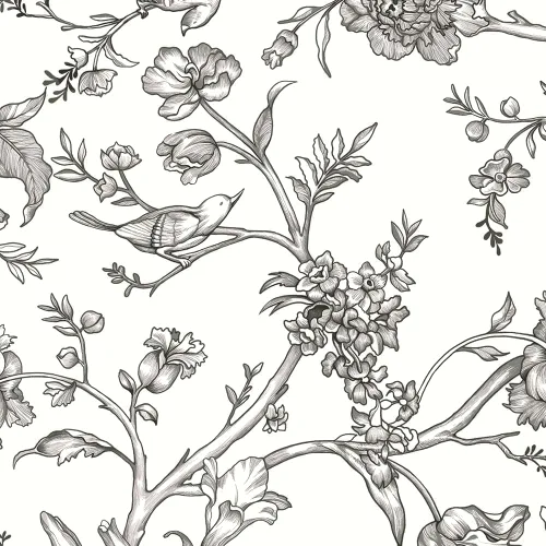 Miniatura 9 de Safiyya Papel Tapiz Despegar y Pegar Floral Vintage Papel de Contacto 17.3" x 78.7" Papel de Pared Amigable para Inquilinos Autoadhesivo Removible
