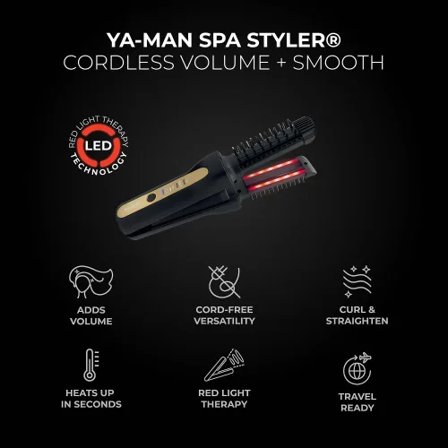 Miniatura 2 de YA-MAN SPA Styler® Volumen Inalámbrico + Suave - Estilo Inalámbrico, Reimaginado. Cepillo caliente híbrido + plancha plana