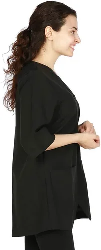 Miniatura 5 de Judi - Bata de salón profesional, chaqueta de estilista, uniforme de cosmetología, a prueba de lejía