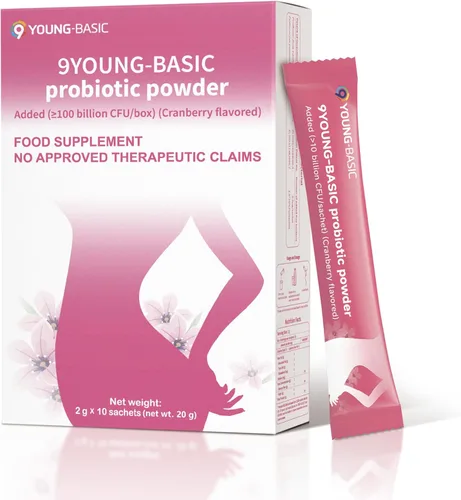 Polvo probiótico para mujeres, más de 100 mil millones de UFC, probióticos en polvo de arándano para la salud vaginal/intestinal/digestiva/inmune,