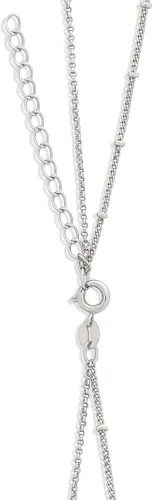 Miniatura 5 de Tienda Essentials Polished Disc and Beaded Chain 2 Row Layer Necklace