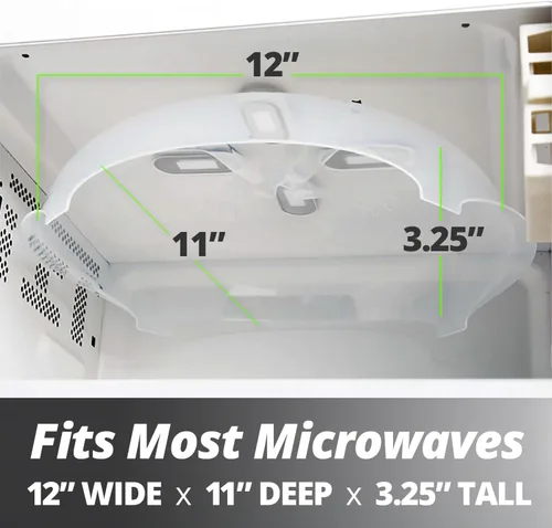 Miniatura 2 de Cubierta magnética contra salpicaduras HOVER COVER, tapa de 12 pulgadas transparente libre de BPA para alimentos, protector de placa ventilado