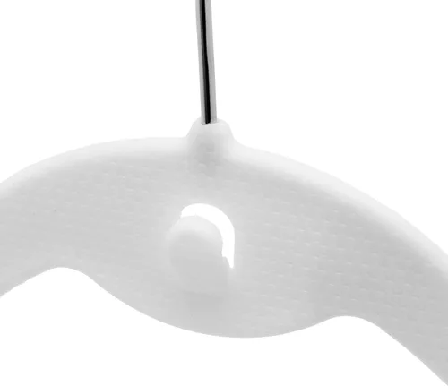 Miniatura 3 de Cascade perchas con ganchos giratorios, de acero, diseño delgado y resistente que ahorra espacio Blanco