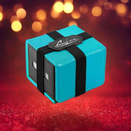 Miniatura 2 de Quiver Time Teal Citadel Deck Block – 100+ Commander MTG Caja de cubierta para tarjetas – Soporte para tarjetas para tarjetas, dados y fichas, Verde