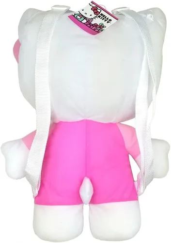 Miniatura 2 de Hello Kitty Mochila de peluche - Mochila de peluche rosa de Hello Kitty con correas para niños