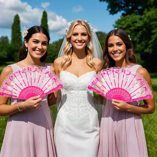 Miniatura 6 de QIRMIZI 30 abanicos de mano plegables de seda, abanicos de seda, abanicos de rosa profundo, perfectos para bodas, fiestas y bailes, rosa oscuro