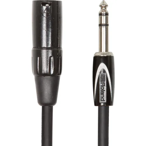 Roland Cable de interconexión serie negro, TRS de 1/4 pulgadas a XLR (macho), 5 pies