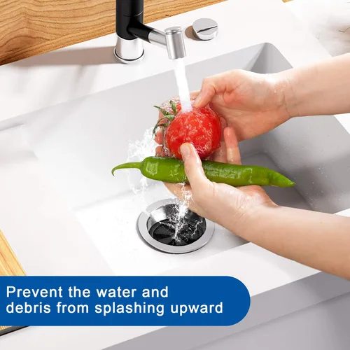 Miniatura 5 de Eliminación de basura, protector contra salpicaduras, deflector de fregadero, accesorios de piezas de triturador de desechos de alimentos, tapones 1