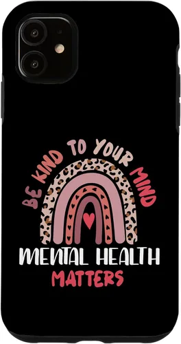 Miniatura 8 de iPhone 16 Mental Health Matters Rainbow Be Kind To Your Own Mind Case