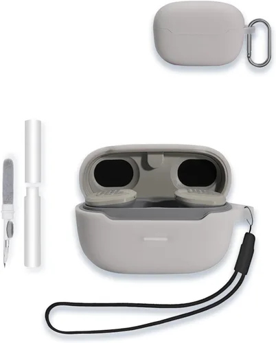 Miniatura 15 de Funda para JBL Endurance Race TWS True Wireless Sports Earbuds, WUNIAK Soft Silicone Protector, portátil, resistente a los arañazos, a los golpes
