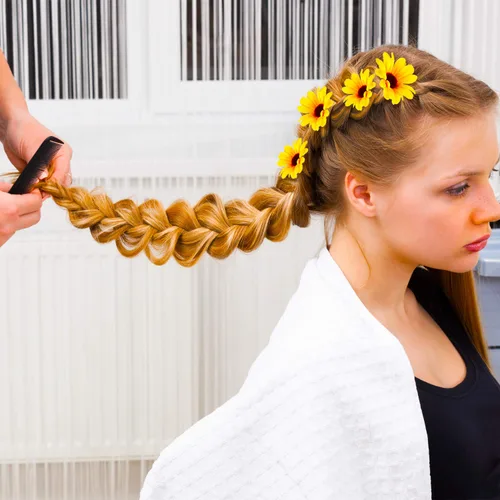 Miniatura 2 de 18 accesorios para el cabello de girasol, 3 diademas florales y 15 pinzas para el cabello para mujeres y niñas, corona bohemia de girasol, corona