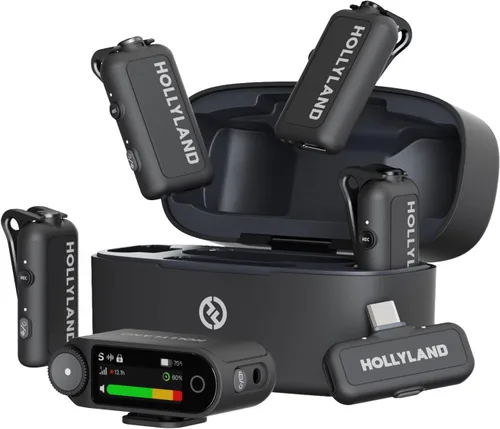 Miniatura 11 de Hollyland Lark MAX 2 Micrófono inalámbrico para iPhone/cámara/Android, cancelación de ruido AI, monitoreo inalámbrico, audio de cadena completa