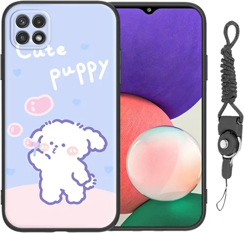Miniatura 37 de Funda para Galaxy A51 5G (no compatible con la versión A51 4G) con correa de cordón, para niñas y mujeres, diseño lindo de anime, funda de silicona