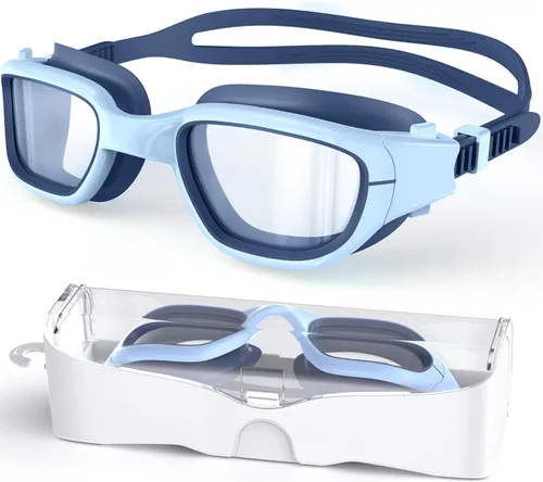 Miniatura 27 de Gafas de natación para niños, gafas de natación para niños de 6 a 14 años, gafas de piscina con protección UV antivaho para niños y niñas Azul