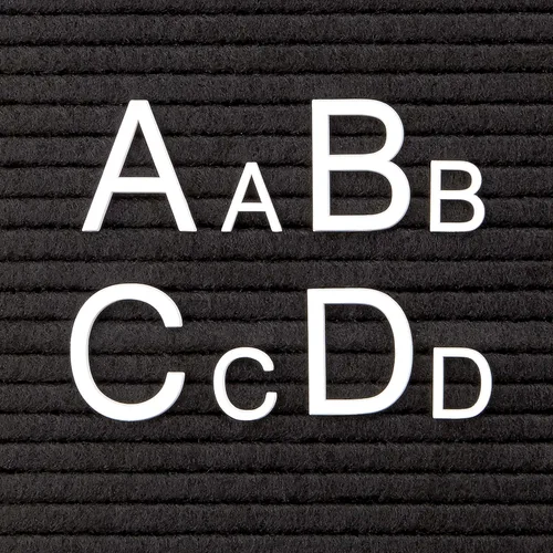 Miniatura 6 de Quartet Caracteres para tableros de letras de fieltro, 0.5 pulgadas, helvética, blanco, 300 letras, números y símbolos (4421)