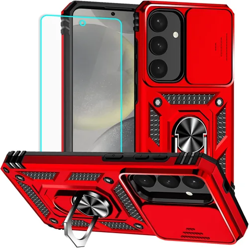 Miniatura 33 de HNHYGETE Funda para Samsung A13 5G, Galaxy A13 5G con protector de pantalla, soporte giratorio de grado militar de 360° (resistente), fundas Negro