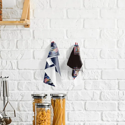 Miniatura 5 de Toallas de cocina patrióticas del 4 de julio, juego de 4 toallas de cocina para el Día de la Independencia 1776-2026 para decoración del hogar