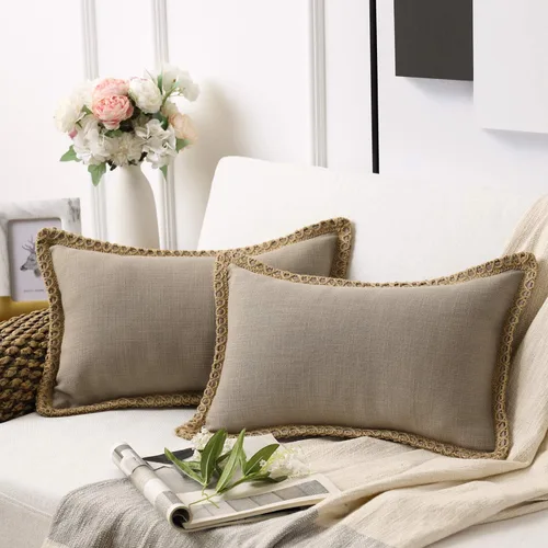 Miniatura 57 de Phantoscope Farmhouse - Fundas de almohada decorativas para exteriores, Poliéster & Mezcla de poliéster, Beige, 18" x 18